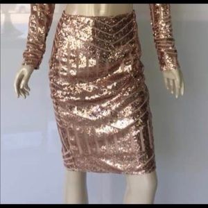 Rose Gold Sequin Skirt